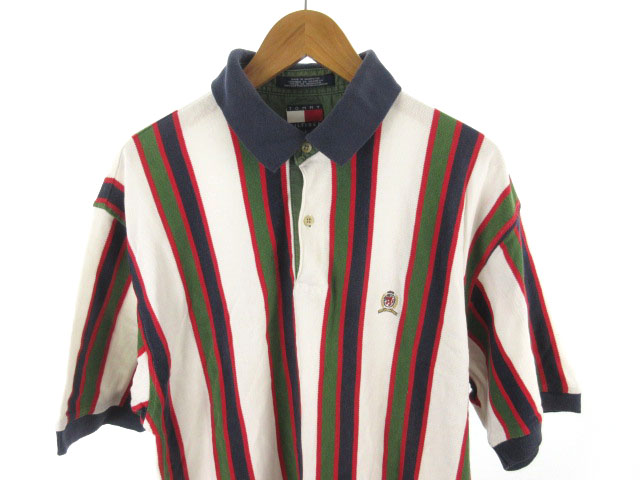 トミーヒルフィガー TOMMY HILFIGER ポロシャツ 半袖 ストライプ 