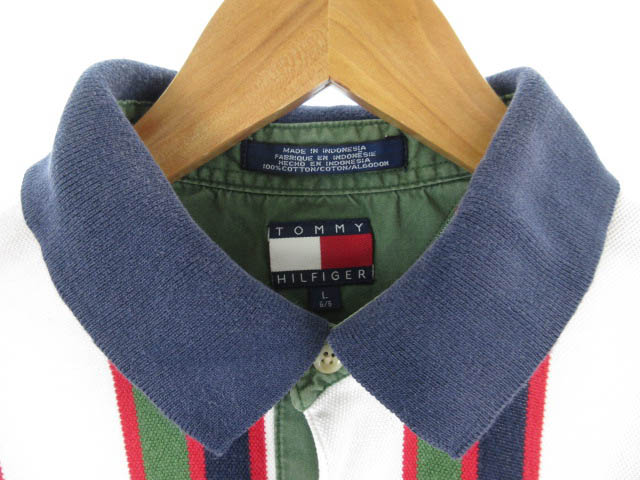 トミーヒルフィガー TOMMY HILFIGER ポロシャツ 半袖 ストライプ 