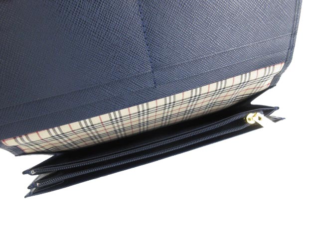 未使用品 バーバリー BURBERRY 長財布 ウォレット サフィアーノレザー 