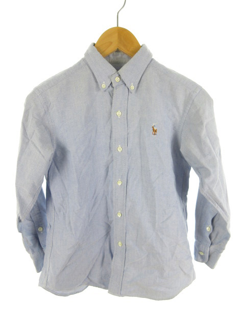 ポロ バイ ラルフローレン Polo by Ralph Lauren シャツ 長袖 ボタンダウン BD 青 ブルー系 コットン 140 トップス キッズ 男の子 国内正規品 ナイガイ キッズ