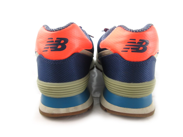 ニューバランス New Balance スニーカー シューズ ローカット Ml574exc Us9 5 27 5ｃｍ グレー オレンジ 紺 ネイビー 靴 メンズ 121 ベクトルパーク