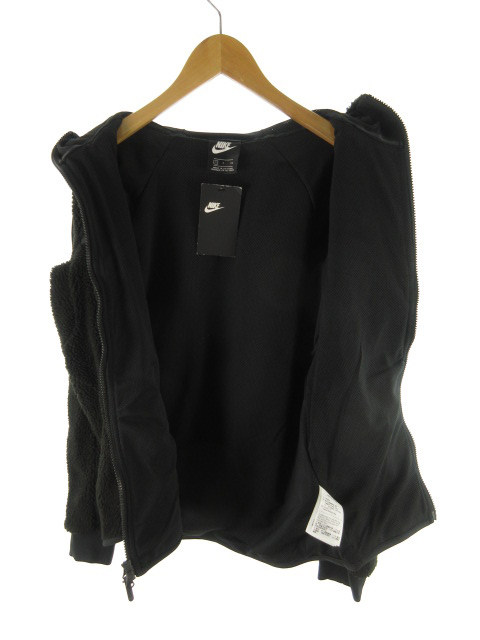 未使用品 ナイキ NIKE ジャケット パーカー ボア ジップアップ AS M NSW WR HOODIE TCH ICON SH 黒 ブラック AQ2768-010 S アウター 上着 新品未使用 ナイキ スポーツウェア スウッシュ リバーシブル NIKE ボアジャケット XL