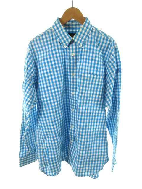 エフエーティー Fat シャツ 長袖 ボタンダウン Bd ギンガムチェック 青