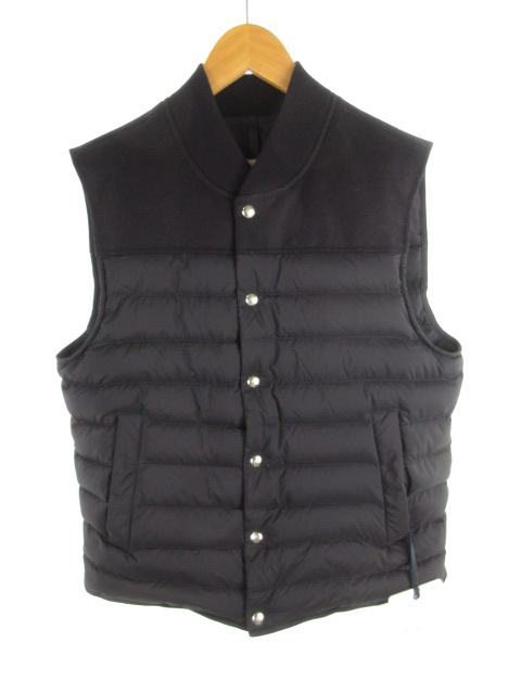 モンクレール MONCLER ダウンベスト POLLUX GILET ウール切替し 濃紺 