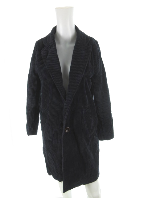 ダブルクローゼット W Closet チェスターコート ロング コーデュロイ 太畝 ライナー脱着可能 ファー 紺 ネイビー ベージュ F アウター レディース 121 ベクトルパーク