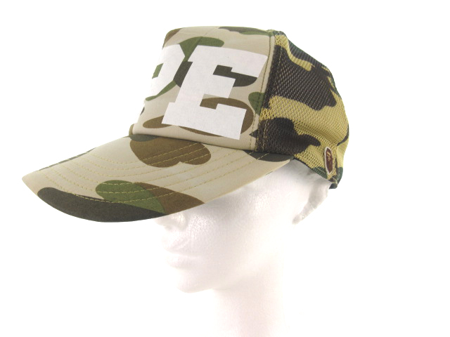 エイプA BATING APE 迷彩柄キャップ A BATHING APE - 激レア/90's【アベイシングエイプ】迷彩カモ柄