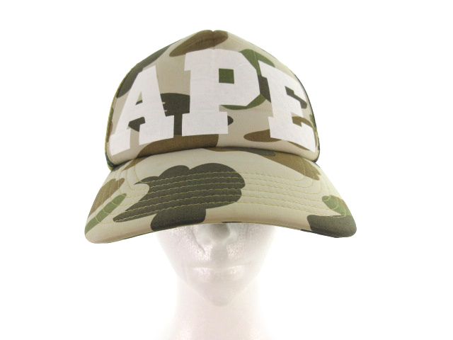 アベイシングエイプ A BATHING APE キャップ 帽子 カモフラ 迷彩