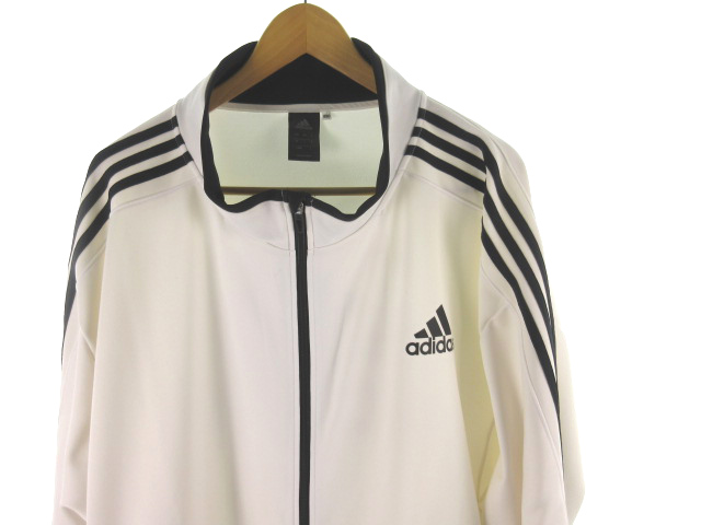 アディダス adidas ジャージ トラックジャケット ライン 白 ホワイト 