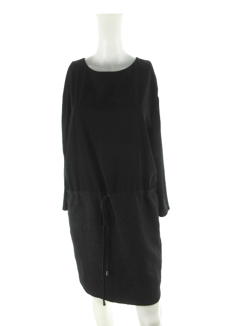 ローズバッド Rose Bud Couples ワンピース ロング 長袖 刺繍 レース 花柄 フラワー 黒 ブラック 美品 レディース 121 ベクトルパーク