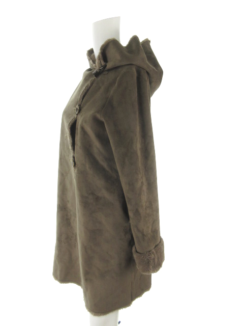 着後レビューで 送料無料 美品 アーバンリサーチ ムートンコート ライトブラウン F ロングコート Www Musonas Lt