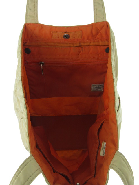 ポーター PORTER トートバッグ クリーム CREAM ベージュ オレンジ 