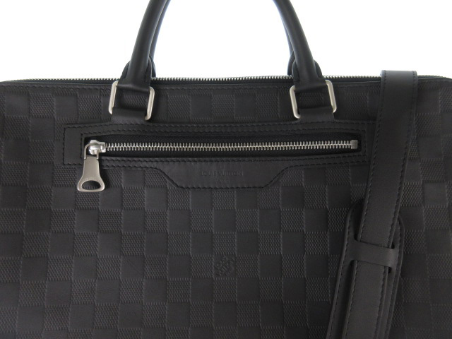 ルイヴィトン LOUIS VUITTON ブリーフケース ビジネスバッグ ショルダー 2WAY N41019 ダミエ アンフィニ アヴェニュー 黒 ブラック レザー 鞄 メンズ