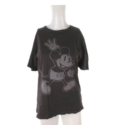 ジャンクフード Junk Food Beams ビームス 半袖 ｔシャツ ミッキーマウス ディズニー チャコールグレー コットン S トップス レディース 121 ベクトルパーク