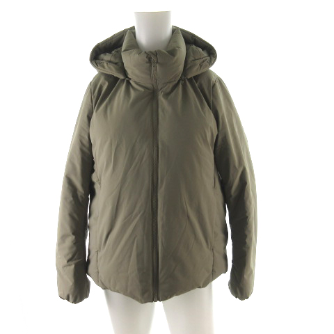 ユニクロ Uniqlo ダウンジャケット ハイブリットダウンパーカー フード脱着可能 グレー M アウター 美品 レディース 121 ベクトルパーク