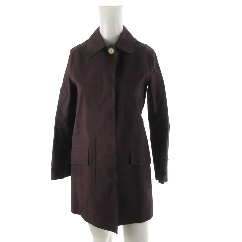 マッキントッシュ Mackintosh ステンカラーコート Y60 02 コットン ワインレッド 紫 34 アウター 英国製 八木通商 株 レディース 121 ベクトルパーク