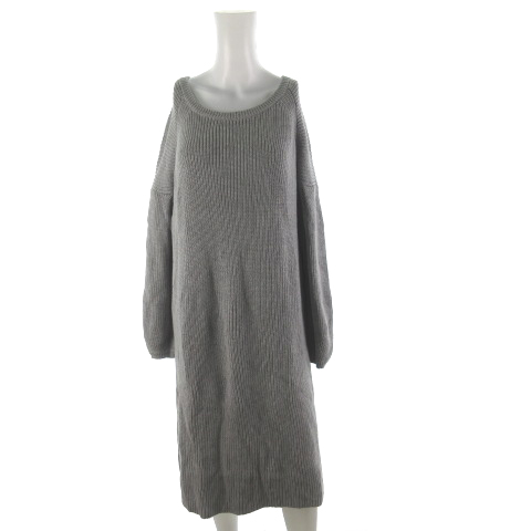 マウジー Moussy ワンピース ロング 長袖 ニット コットン グレー 0109sh70 0690 F レディース 121 ベクトルパーク マウジー Moussy ワンピース ロング 長袖 ニット コットン グレー 0109sh70 0690 F レディース 121 ベクトルパーク