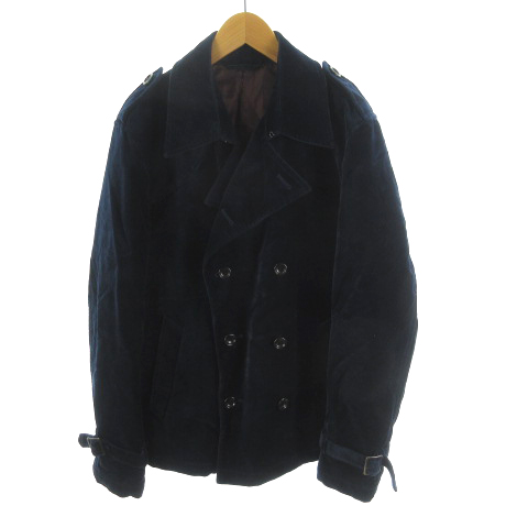 オンボード On Board ｐコート ピーコート ダブル ベロア 別珍 紺 ネイビー 裏地ワインレッド Ll アウター メンズ 121 ベクトルパーク