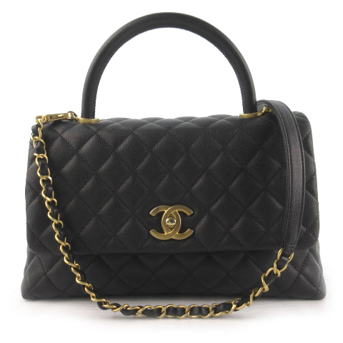 未使用品 シャネル CHANEL マトラッセ ショルダーバッグ ココハンドル 