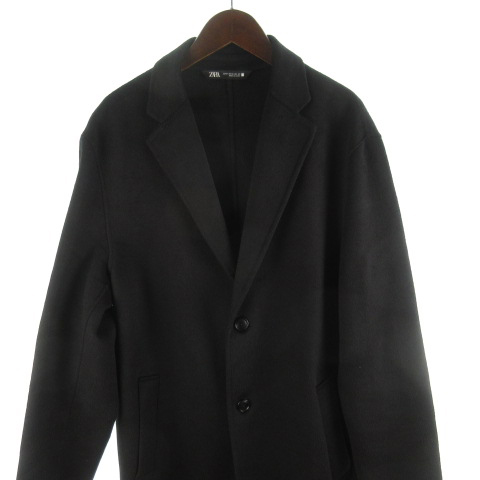 ザラマン Zara Man チェスターコート ロング 黒 ブラック ウール M 40 アウター メンズ 121 ベクトルパーク ザラマン Zara Man チェスターコート ロング 黒 ブラック ウール M 40 アウター メンズ 121 ベクトルパーク