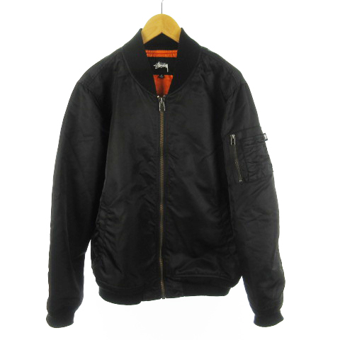 ステューシー Stussy Ma 1 フライトジャケット ブルゾン 中綿 ナイロン 黒 ブラック M アウター 株 ジャック メンズ 121 ベクトルパーク