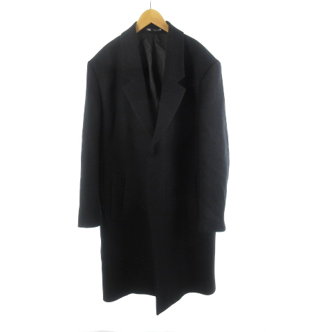 ザラマン Zara Man チェスターコート ロング 黒 ブラック ウール 44 Xl 大きめ アウター メンズ 121 ベクトルパーク