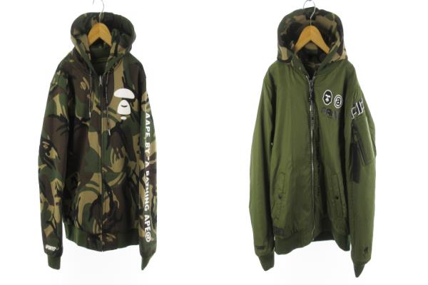 未使用品 アベイシングエイプ A BATHING APE パーカー ジップアップ 