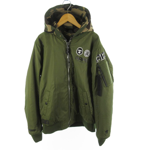 A Bathing Ape ★グリーン ジップアップジャケット 8762-606-