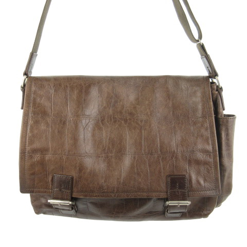 ダニエルアンドボブ ダニエル ボブ Daniel Bob ショルダーバッグ メッセンジャー クロコ型押し レザー 牛革 ダークブラウン こげ茶 鞄 メンズ 121 ベクトルパーク