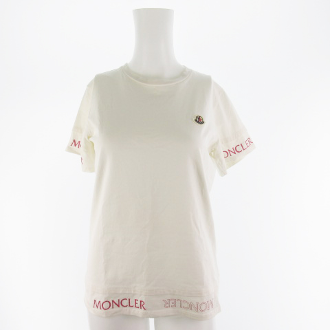モンクレール MONCLER 半袖 Tシャツ MAGLIA ロゴ ワッペン 白 