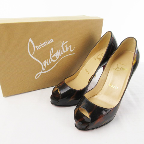 クリスチャンルブタンVERY PRIVE 120 GLITT パンプス New Very Prive 120 Black Patent leather - Women Shoes