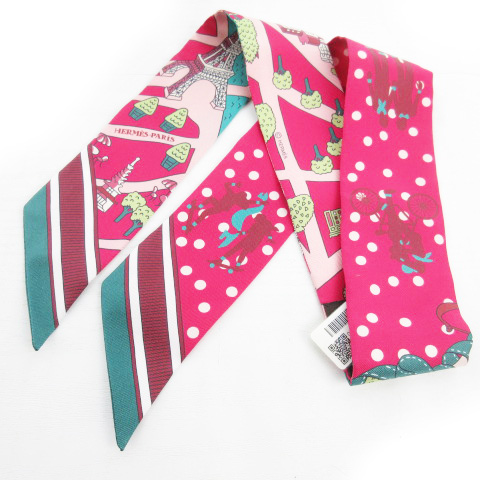 未使用品 エルメス HERMES ツイリー スカーフ 新・パリの恋人たち Les  