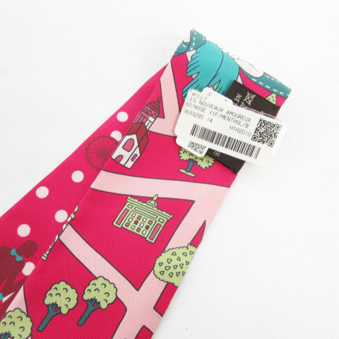 エルメス】 ツイリー ♪新 パリの恋人たち 美品・人気デザイン