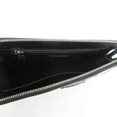 未使用品 プラダ PRADA セカンドバッグ クラッチバッグ クロコ