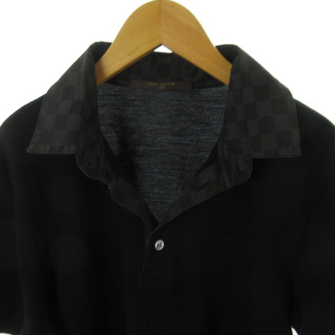 ルイヴィトン LOUIS VUITTON ポロシャツ 半袖 グラフィット ダミエ 黒 