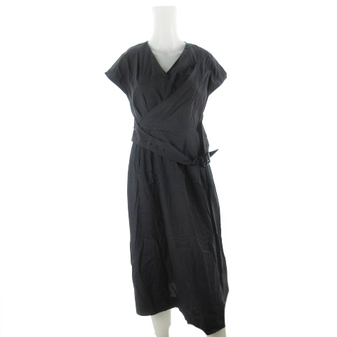 ステュディオス Studious ワンピース ロング 半袖 ベルト フレアー 紺 ネイビー F レディース 121 ベクトルパーク