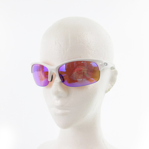 OAKLEY スポーツサングラス ホワイト/レッド ミラー Oakley スポーツサングラス ホワイト/レッド