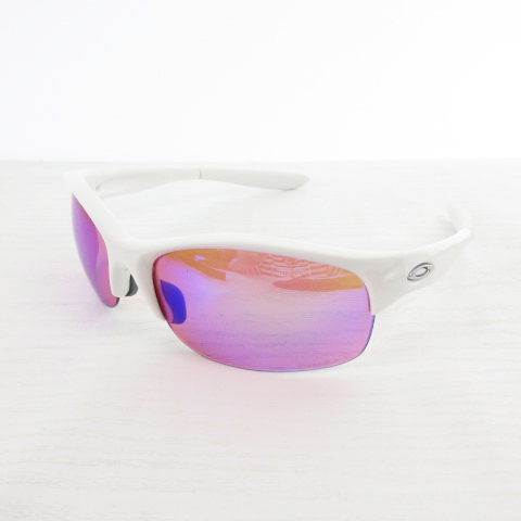 【美品】OAKLEY ホワイト ピンク サングラス オークリー オークリー OAKLEY ミラーサングラス コミットSQ プリズムゴルフ