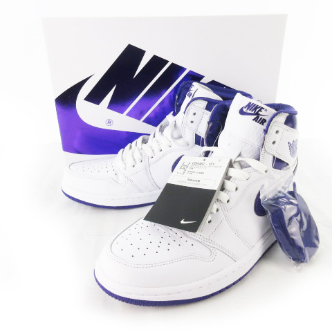 未使用品 ナイキ NIKE スニーカー WMNS AIR JORDAN 1 HIGH OG COURT 