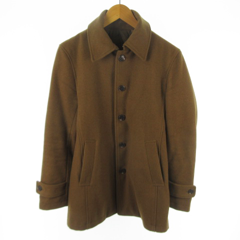 Blue Tornado ブルートルネード ステンカラーコート ショート キャメル ブラウン ウール M アウター メンズ 121 ベクトルパーク