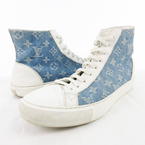ルイヴィトン LOUIS VUITTON スニーカー ハイカット デニム モノグラム  