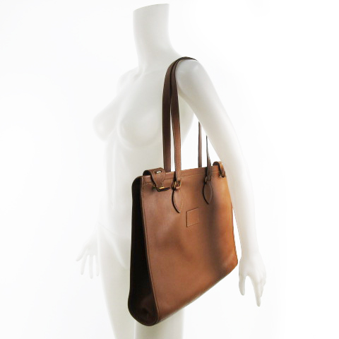 エルメス HERMES カバ 40 トートバッグ ワンショルダー 肩掛け 茶 
