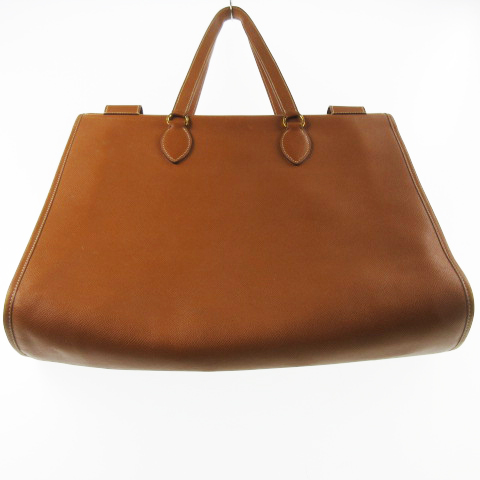エルメス HERMES カバ 40 トートバッグ ワンショルダー 肩掛け 茶 