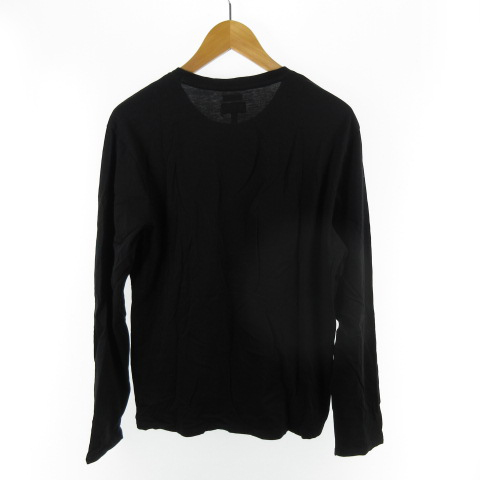 ARMANI JEANS ロンＴ Ｔシャツ 長袖 デカロゴ ビッグプリント 黒 アルマーニ ジーンズ ロゴ カットソー ロンT 長袖Tシャツ ITALY製