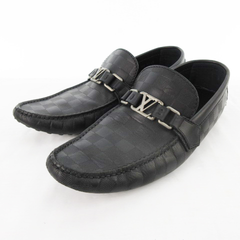 ルイヴィトン LOUIS VUITTON ドライビングシューズ スリッポン ダミエ 