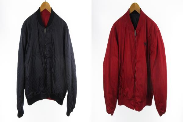 グッチ GUCCI リバーシブル ボンバージャケット 中綿 GG柄 総柄 521764 
