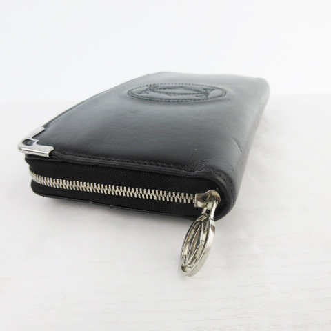 カルティエ 長財布 マルチェロ ラウンドファスナー レザー Cartier 黒