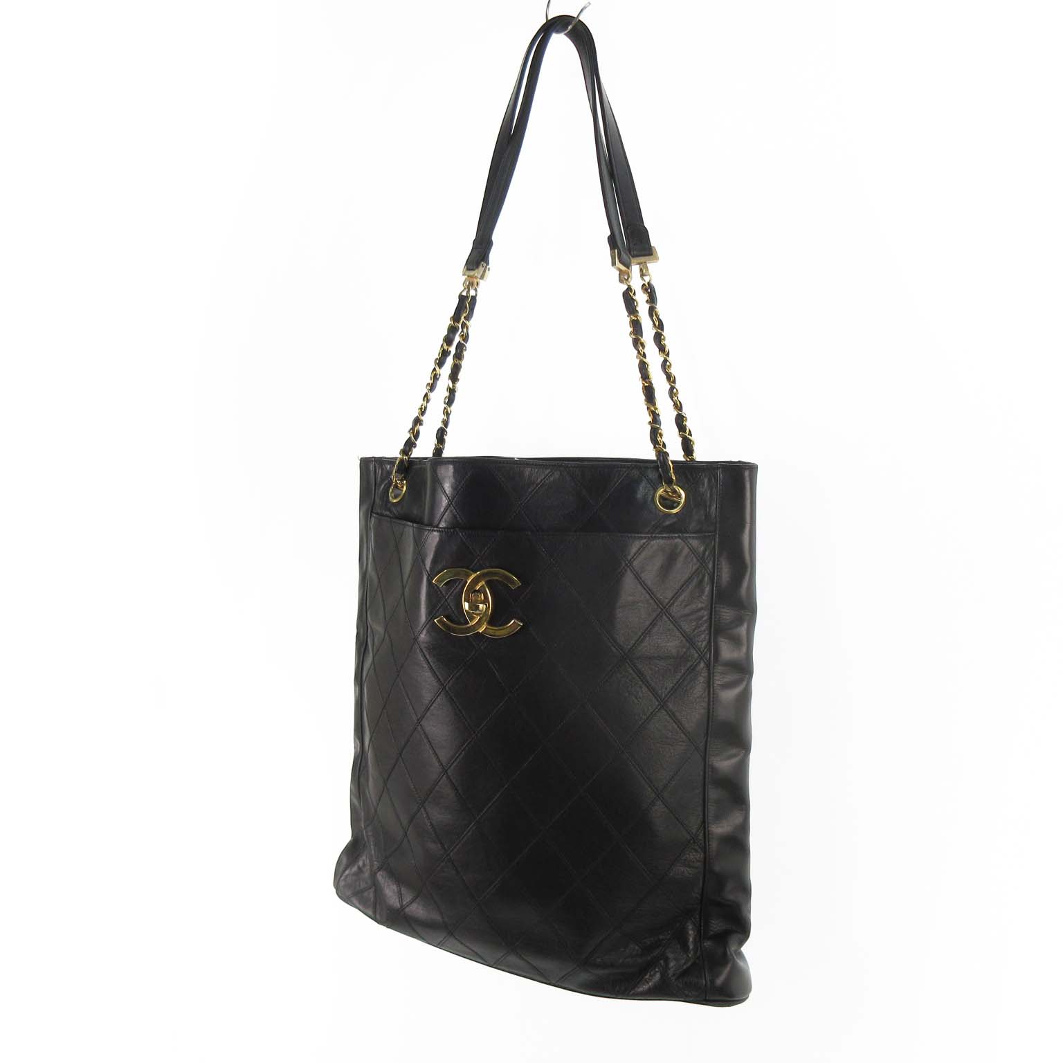 シャネル CHANEL チェーン トート ショルダーバッグ ビコローレ デカ 