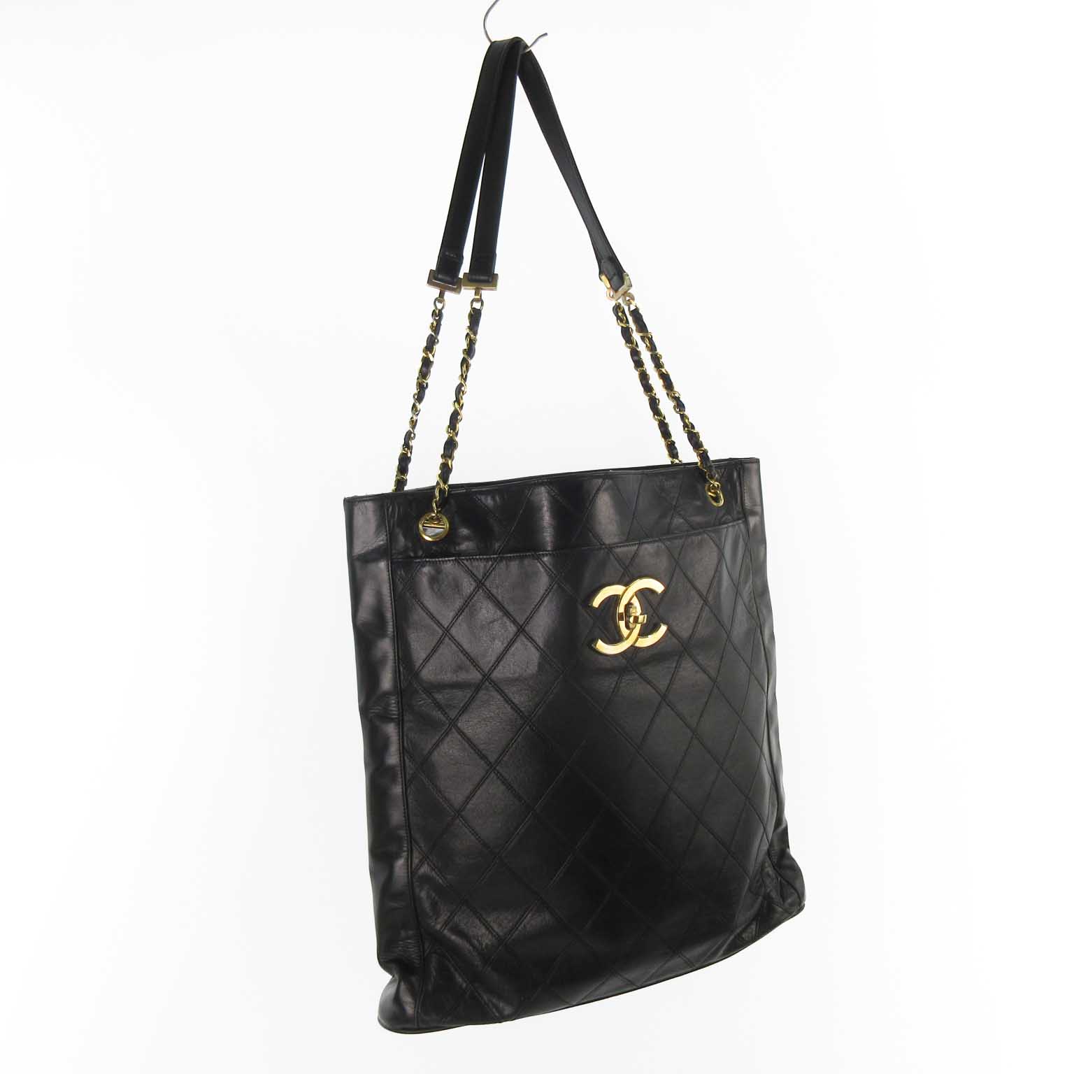 シャネル CHANEL チェーン トート ショルダーバッグ ビコローレ デカ 