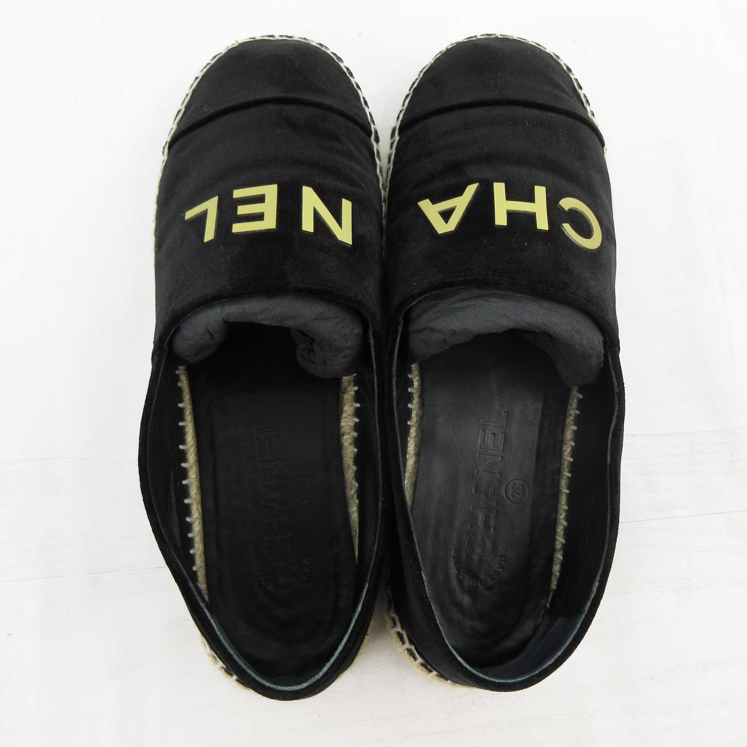シャネル CHANEL エスパドリーユ スリッポン フラットシューズ  