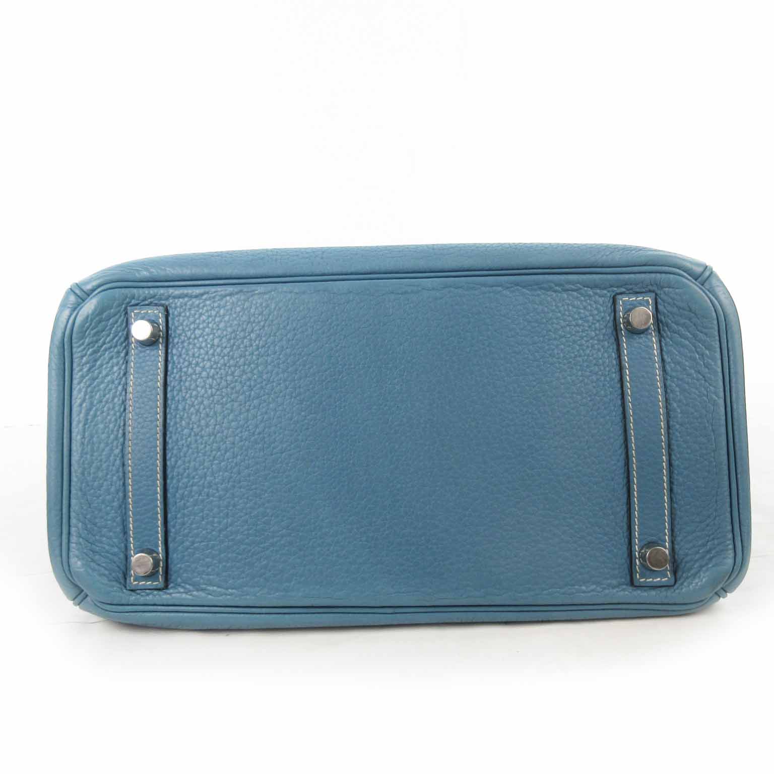 エルメス HERMES バーキン30 ハンドバッグ ブルージーン シルバー金具